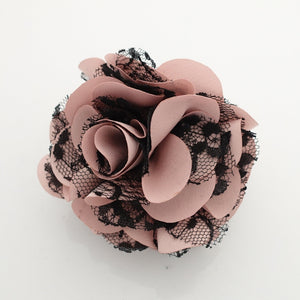 veryshine.com Hair Claw Pink lace layered petal flower hair jaw claw sexy dream flower hair claw clip for women
