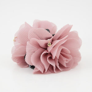 veryshine.com Hair Claw Pink Pleat Petal Dahlia Flower Hair Jaw Claw Gift Women Hair Accessories