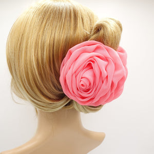 veryshine.com Hair Claw Punch pink chiffon flower hair claw updo hair clamp for women