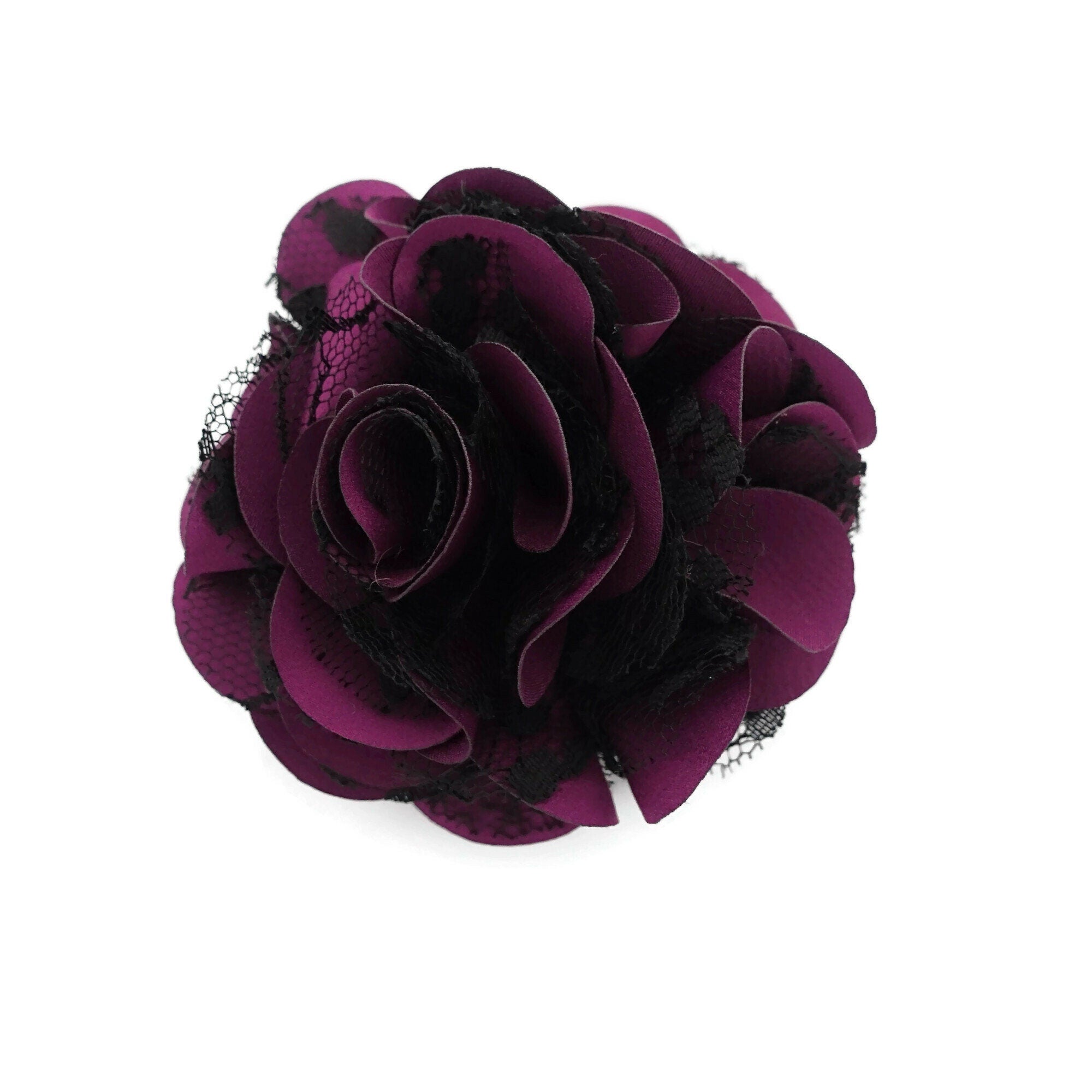 veryshine.com Hair Claw Purple pink lace layered petal flower hair jaw claw sexy dream flower hair claw clip for women