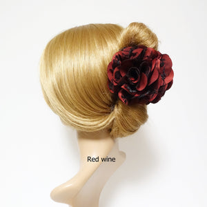 veryshine.com Hair Claw Red wine lace layered petal flower hair jaw claw sexy dream flower hair claw clip for women