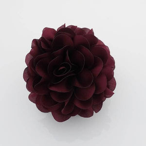 veryshine.com Hair Claw Red wine Mini Dahlia Decorated 3 Prong Claw Clip Women Hair Accessory