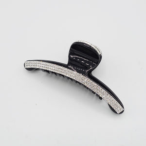 veryshine.com Hair Claw rhinestone embellished hair claw curved rectangle jaw clamp women hair accessory