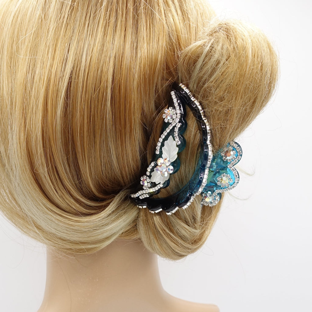veryshine.com Hair Claw rhinestone hair claw, tiara wave hair claw, updo hair claw, shiny hair clamp for women