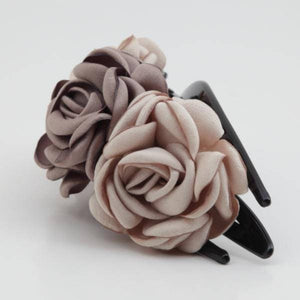 veryshine.com Hair Claw Rose Decorative 6 Prong Side hair Slide Jaw Claw Clip Clamp Flower Hair Accessories