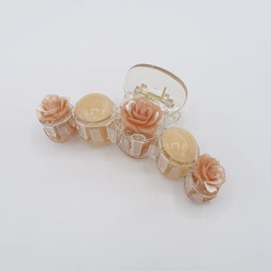 veryshine.com Hair Claw rose marble hair claw flower embellished hair clamp for women