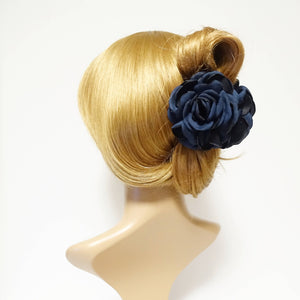 veryshine.com Hair Claw Suede Two Tone Petal Rose Flower Hair Jaw Claw Clip Women Hair Accessories