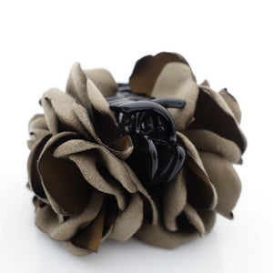 veryshine.com Hair Claw Suede Two Tone Petal Rose Flower Hair Jaw Claw Clip Women Hair Accessories
