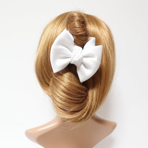 veryshine.com Hair Claw White satin butterfly bow hair claw clip glossy fabric bow decorated hair clamp