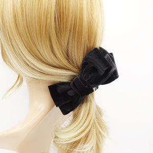 veryshine.com Hair Clip Black velvet bow banana hair clip