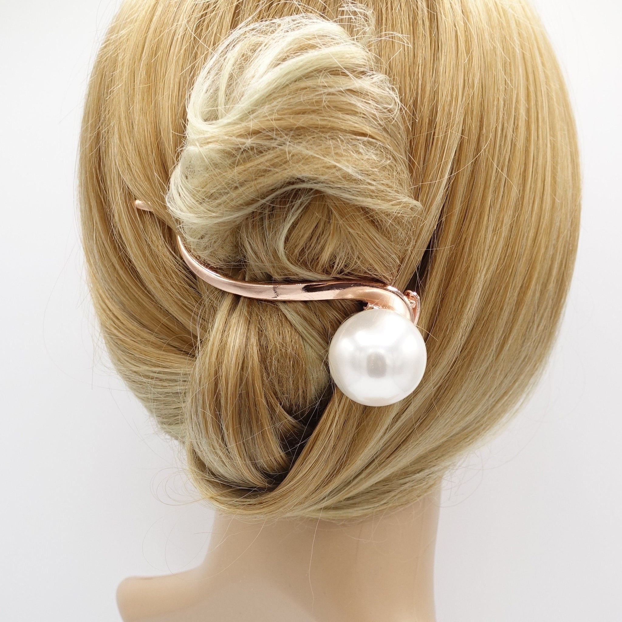veryshine.com Hair Clip Bronze big pearl ball beak clip for women