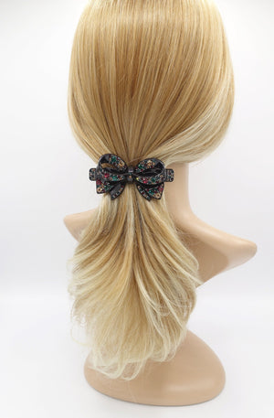 veryshine.com Hair Clip cellulose bow barrette, rhinestone barrette, jeweled bow barrette for women