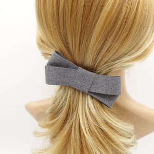 veryshine.com Hair Clip Gray criss cross bow x pattern hair bow Fall Winter women accessory
