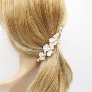 veryshine.com Hair Clip large / pearl pearl banana hair clip, flower banana clip, elegant hair accessory for women
