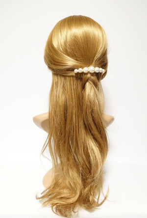 veryshine.com Hair Clip Pearl Ball Beaded French Hair Barrette Banana Hair Clip