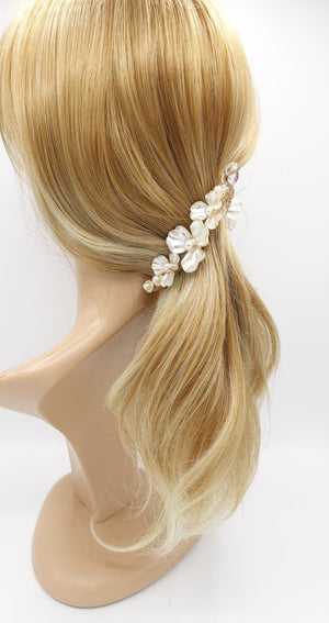 veryshine.com Hair Clip pearl banana hair clip, flower banana clip, elegant hair accessory for women