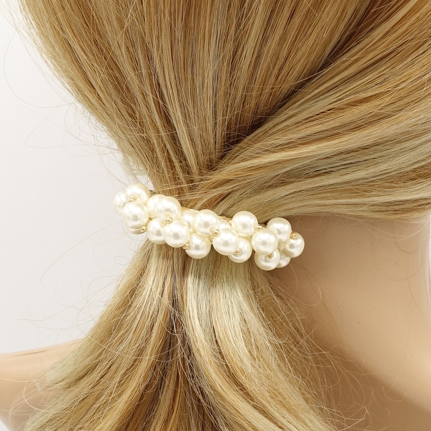 veryshine.com Hair Clip pearl half moon ponytail barrette clip  hair accessory