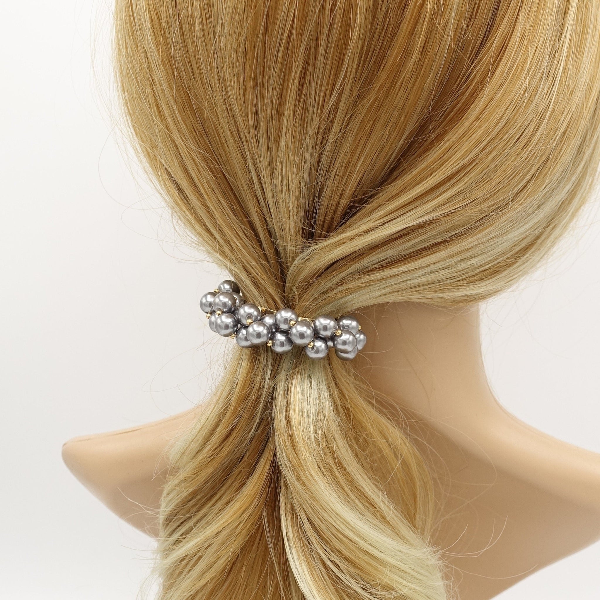 veryshine.com Hair Clip pearl half moon ponytail barrette clip  hair accessory