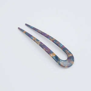 veryshine.com Hair Stick/Fork Blue purple cellulose acetate marble hair fork stick regular size