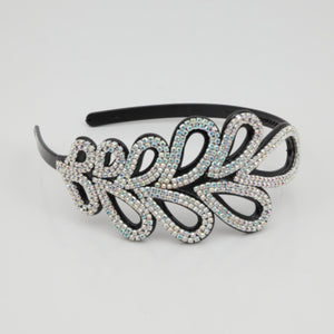 veryshine.com hairband/headband AB Color Cubic Leaves Luxury Style Rhinestone Decorative Headband