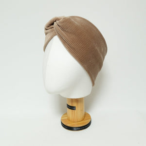 veryshine.com hairband/headband Beige corduroy front twist fashion headband no elastic band women headwrap