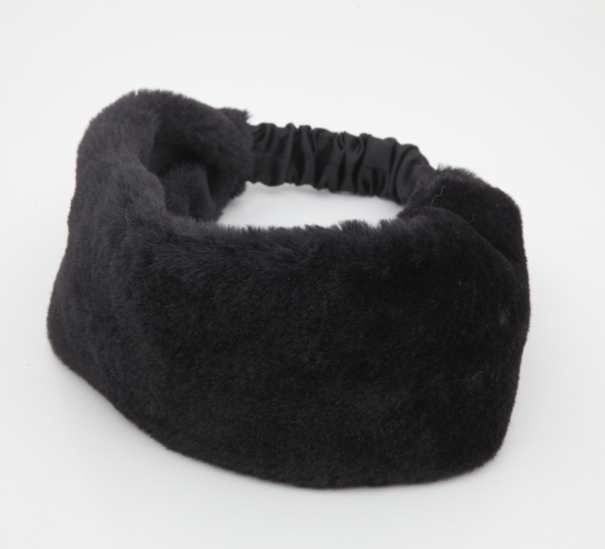 Real fur - stretchy headband Eliana Silver Fox Fur Head Band: FurHatWorld.com main image 2