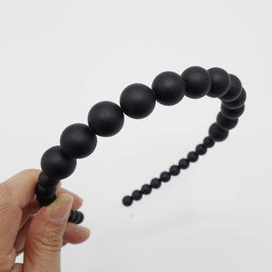 veryshine.com hairband/headband Black graduated pearl headband dyed non-glossy ball wire hairband women hair accessory