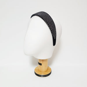 veryshine.com hairband/headband black velvet diamond grid headband dazzling fashion women fashion hairband