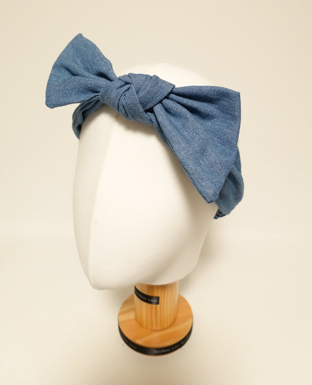 veryshine.com hairband/headband Blue Denim Jean fabric Bow Knot Elastic Fashion Headband for Women