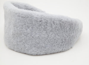 veryshine.com hairband/headband Blue gray Fabric Faux Fur Elastic Fall Winter Fashion Headband