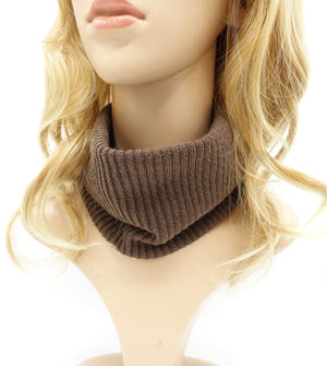 veryshine.com hairband/headband Brown corrugated knit headwrap multi-functional headband Winter neck warmer