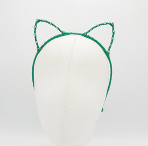 veryshine.com hairband/headband cat ear headband rhinestone embellished hairband crystal wrapping woman hair accessory