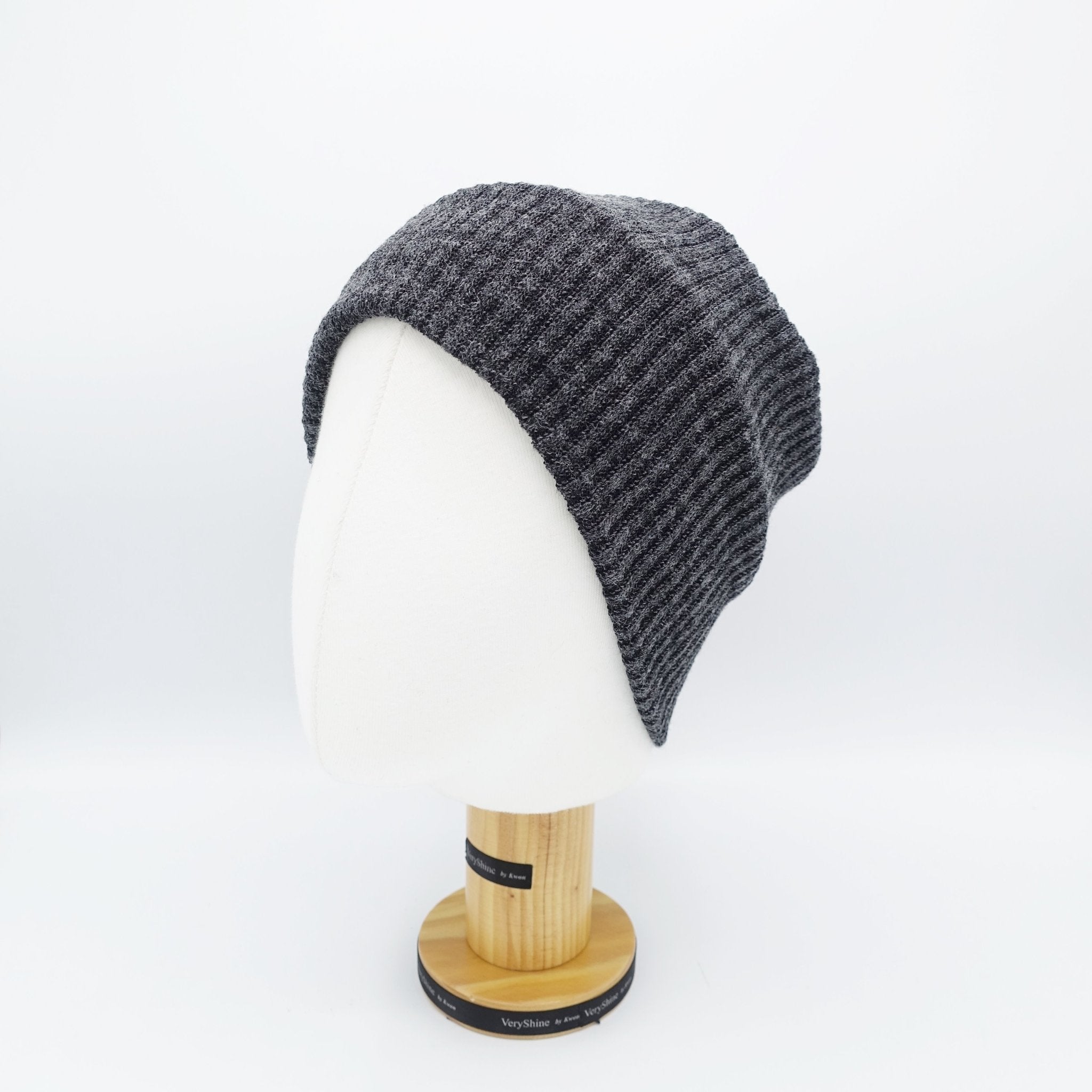 veryshine.com hairband/headband Dark gray corrugated knit headwrap multi-functional headband Winter neck warmer