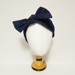 veryshine.com hairband/headband Denim Jean fabric Bow Knot Elastic Fashion Headband for Women