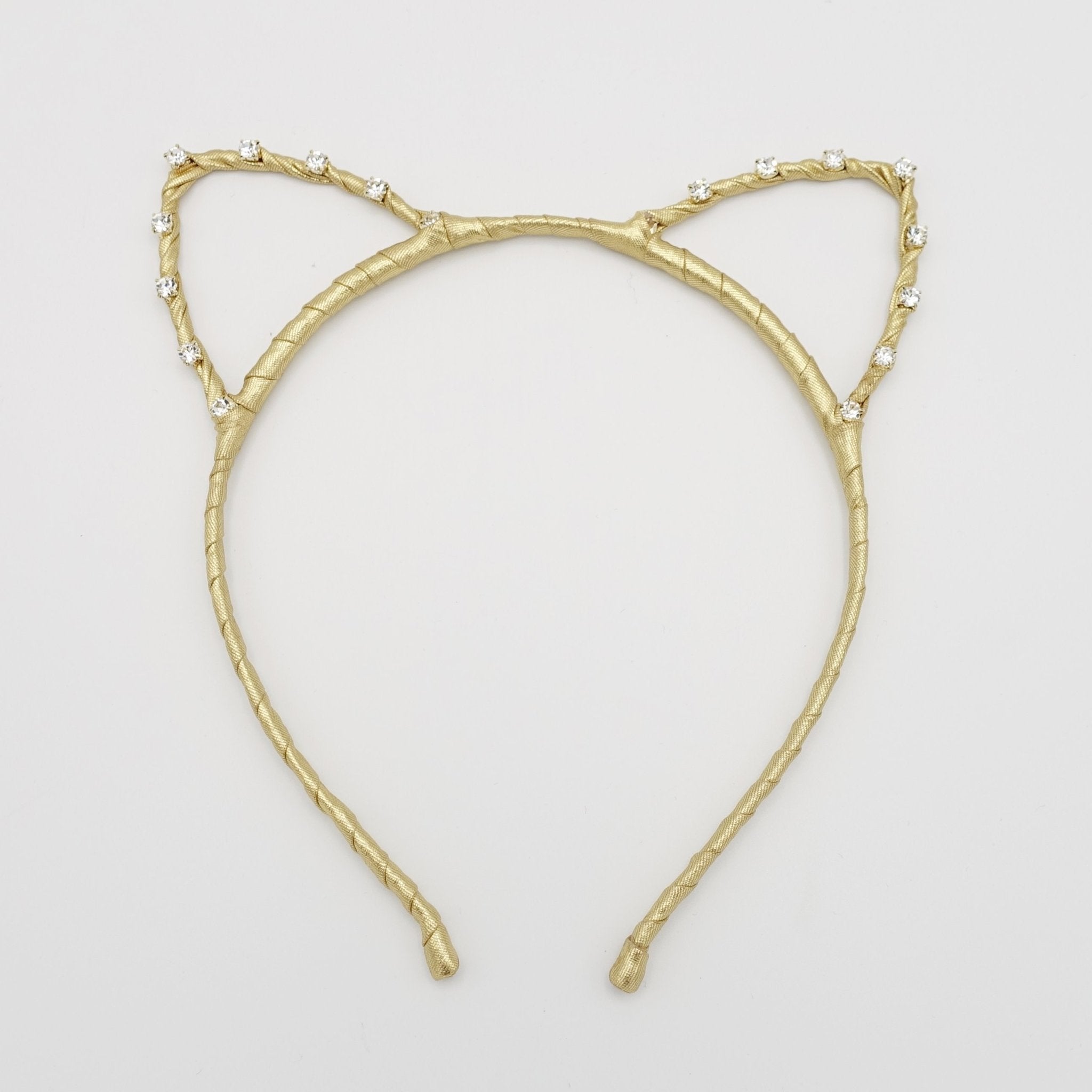 Embellished Rhinestone Rope Ribbon Headband Gold - Pack of 6