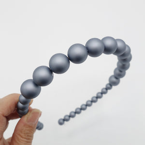 veryshine.com hairband/headband Gray graduated pearl headband dyed non-glossy ball wire hairband women hair accessory