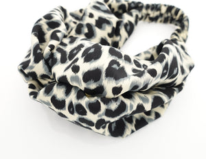 veryshine.com hairband/headband Gray soft leopard print fashion hair turban women trendy headband