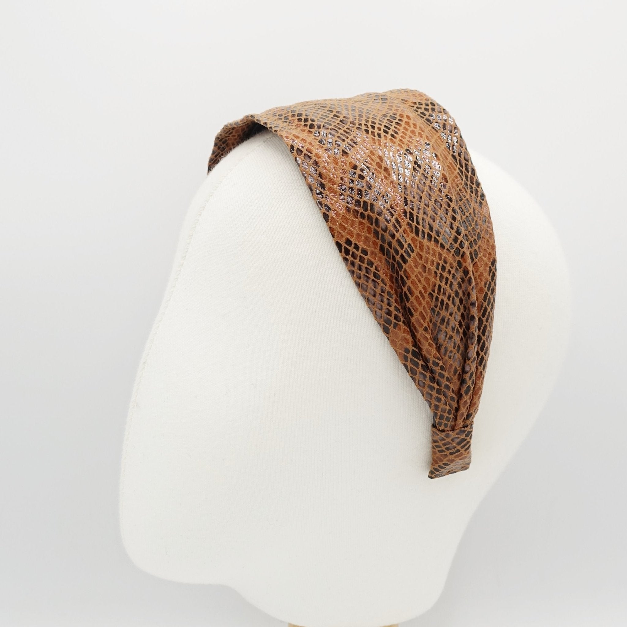 veryshine.com hairband/headband leather python print headband fashion women hairband