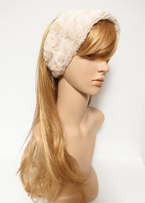 veryshine.com hairband/headband Light pink Fabric Fur Winter Fashion Hair turban Headband