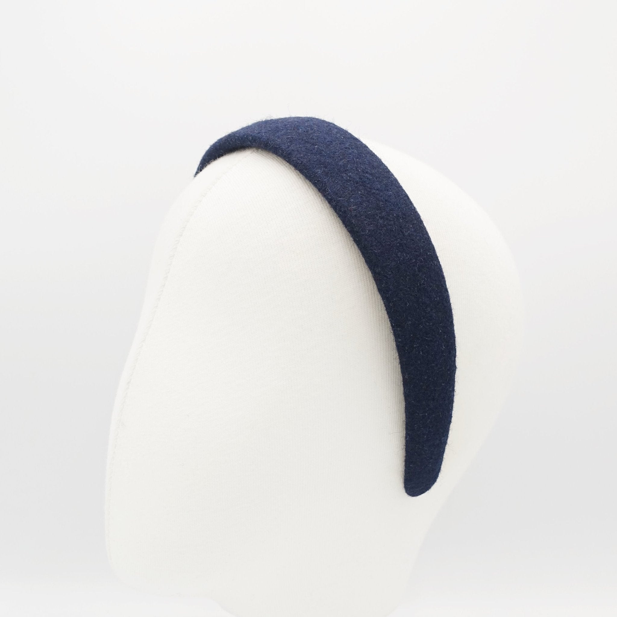 veryshine.com hairband/headband Navy woolen fabric headband solid color hairband women hair accessory
