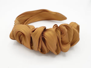 veryshine.com hairband/headband Orange brown silky gloss wave headband women hair accessories