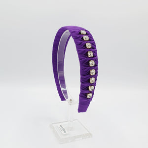 veryshine.com hairband/headband Purple rhinestone embellished headband twist wrap hairband women hair accessory