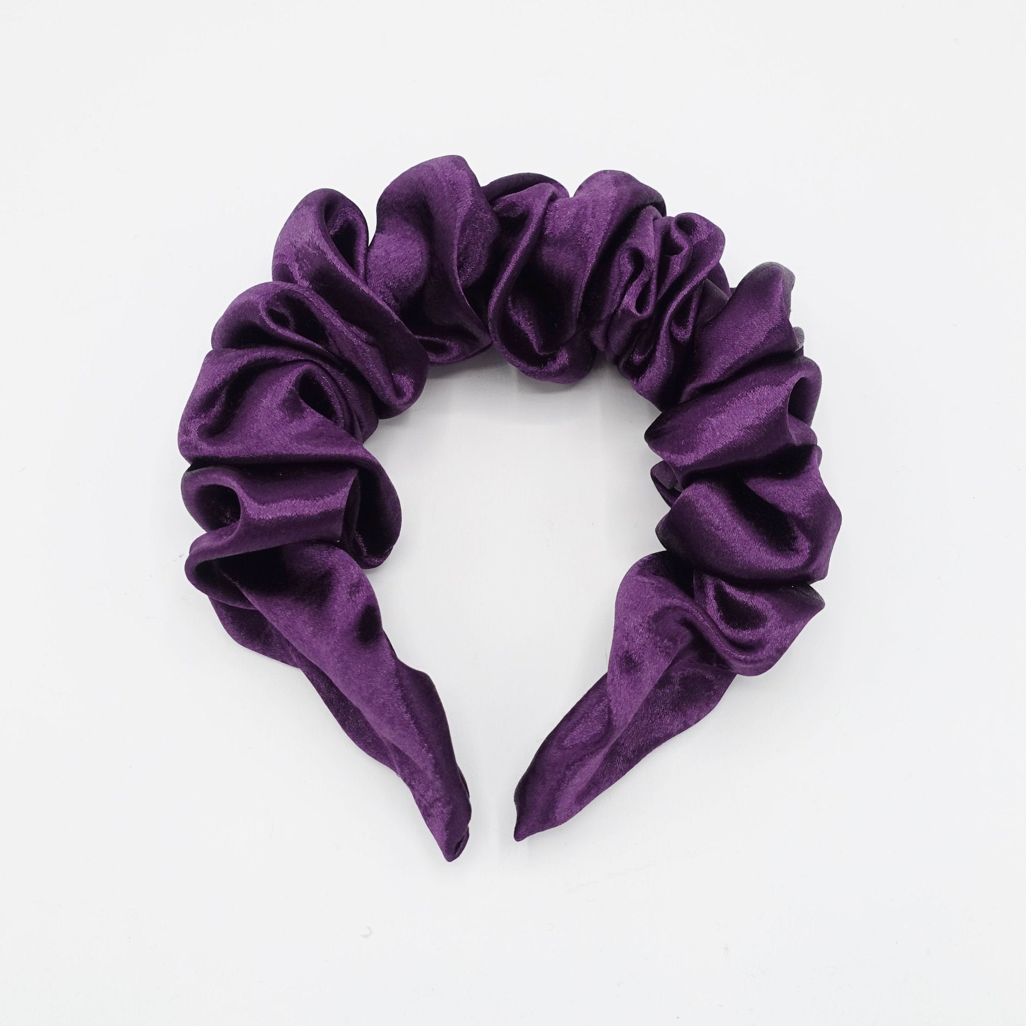 veryshine.com hairband/headband Purple volume wave headband glossy satin hairband queens headband