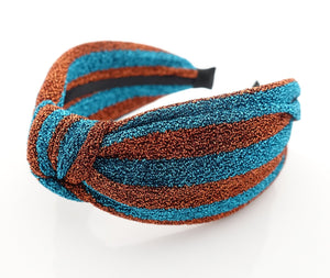 veryshine.com hairband/headband Red brick glittering stripe front knot headband vivid stylish fashion hairband