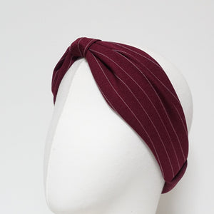 veryshine.com hairband/headband Red wine stripe pattern fashion headband suit style fabric headwrap women hair accessory