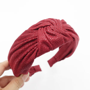 veryshine.com hairband/headband Red wine suede fabric knotted headband Fall Winter hairband women hair accessory