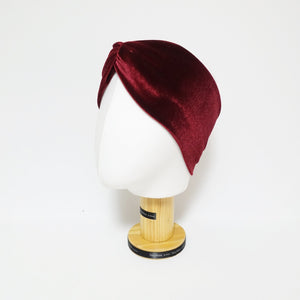 veryshine.com hairband/headband Red wine velvet span front twist non elastic headband fashion Fall Winter headband