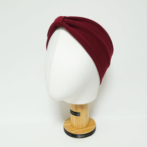 veryshine.com hairband/headband Red wine waffle fabric headband front pleat non-elastic span fashion hairband for women
