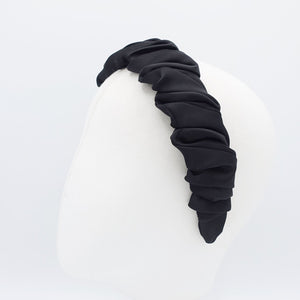 veryshine.com hairband/headband satin spiral wave headband pleated wrap feminine stylish hairband women hair accessory