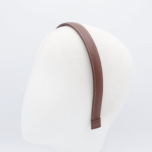 veryshine.com hairband/headband stitch edge leather basic headband women hairband